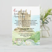 Sprookjeskasteel bruiloft uitnodiging (Staand voorkant)