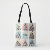 Sprookjeskasteel Doodles voor Kinderen Tote Bag (Voorkant)