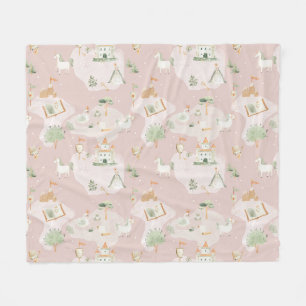 Sprookjeskasteel eenhoorn prinses kinderkamer baby fleece deken