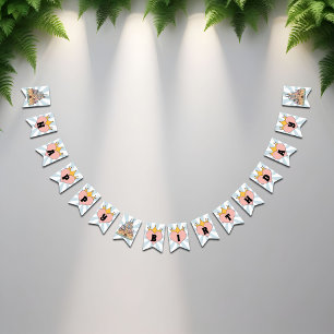 Sprookjeskasteel en hart Verjaardag bunting banner