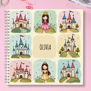 Sprookjeskasteel en prinsessen Doodles Notitieboek