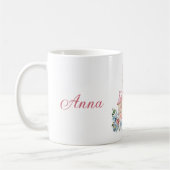 Sprookjeskasteel Fantasy Monogram Naam Floral Kind Koffiemok (Links)