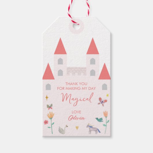 Sprookjeskasteel Favoritietags Cadeaulabel (Voorkant)