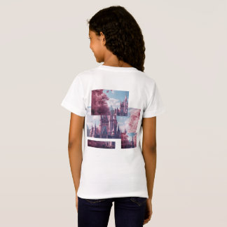 Sprookjeskasteel Kids T-shirt met Roze Kersenbloes