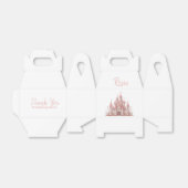 Sprookjeskasteel meisje roze gepersonaliseerde gun bedankdoosjes (Uitgevouwen)