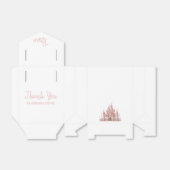 Sprookjeskasteel meisje roze gepersonaliseerde gun bedankdoosjes (Uitgevouwen)