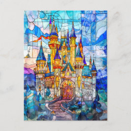Sprookjeskasteel met veel torens briefkaart
