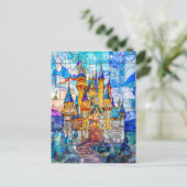 Sprookjeskasteel met veel torens briefkaart (Staand voorkant)