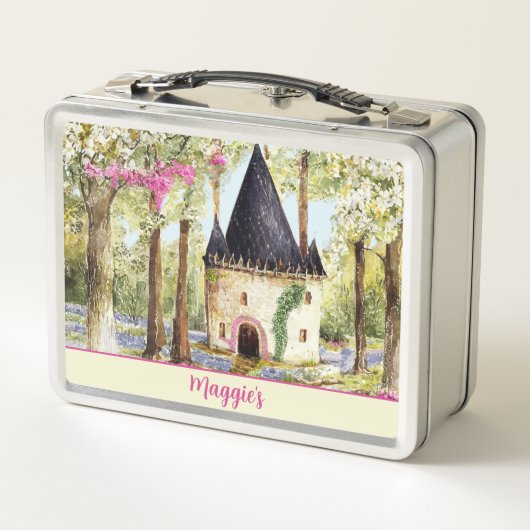Sprookjeskasteel Monogrammed Lunch Box (Achterkant)
