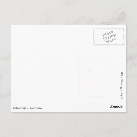 Sprookjeskasteel Neuschwanstein in Duitsland Briefkaart (Achterkant)