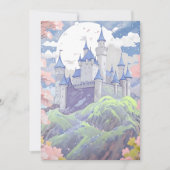 Sprookjeskasteel Pastel Waterverf Landschap Feestdagenkaart (Voorkant)