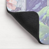 Sprookjeskasteel Pastel Waterverf Landschap Muismat (Hoek)