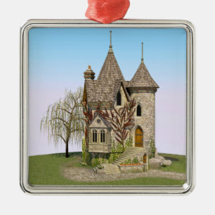 Sprookjeskasteel Perfecte Verjaardag en Fantasie C Metalen Ornament