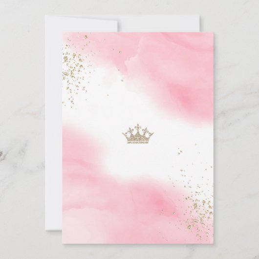 Sprookjeskasteel Princess Baby Shower Kaart (Achterkant)