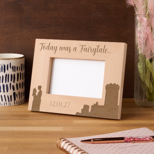 Sprookjeskasteel prinses bruiloft gegraveerde lijstjes (Links)