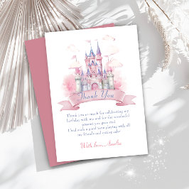 Sprookjeskasteel Prinses Meisje Verjaardag Bedankt