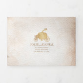 Sprookjeskasteel QR code verhaal boek bruiloft Drieluik Uitnodiging (Cover)