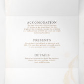 Sprookjeskasteel QR code verhaal boek bruiloft Drieluik Uitnodiging (Binnenkant midden)