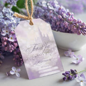 Sprookjeskasteel Quinceanera Lavendel/Lila ID1030 Cadeaulabel