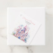 Sprookjeskasteel Roze Meisje Prinses Verjaardagsfe Bedankjes Labels (In situ)