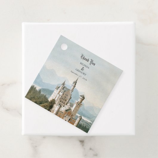  Sprookjeskasteel rustieke bos bruiloft Bedankjes Labels (In situ)