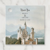Sprookjeskasteel rustieke bos bruiloft Bedankjes Labels (Voorkant)