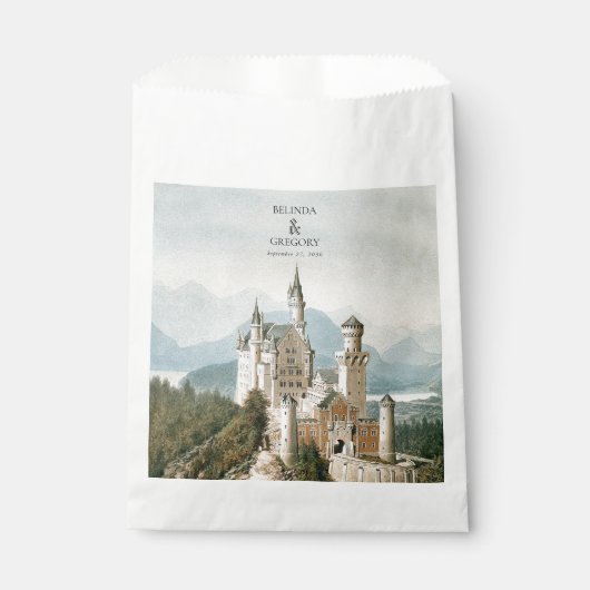 Sprookjeskasteel rustieke bos bruiloft Bedankzakje (Voorkant)