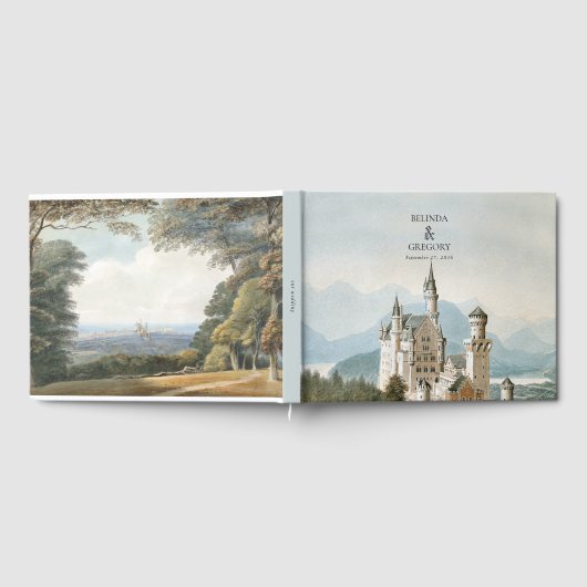 Sprookjeskasteel rustieke bos bruiloft Gastenboek (Volledig)