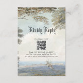 Sprookjeskasteel rustieke bos bruiloft Informatiekaartje (Voorkant)