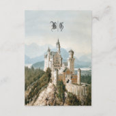 Sprookjeskasteel rustieke bos bruiloft Informatiekaartje (Achterkant)