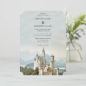 Sprookjeskasteel rustieke bos bruiloft Kaart (Staand voorkant)