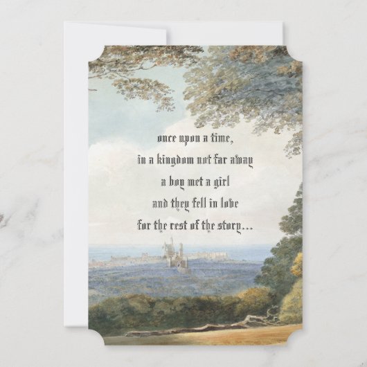 Sprookjeskasteel rustieke bos bruiloft Kaart (Achterkant)