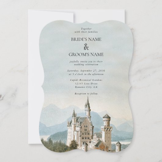  Sprookjeskasteel rustieke bos bruiloft Kaart (Voorkant)
