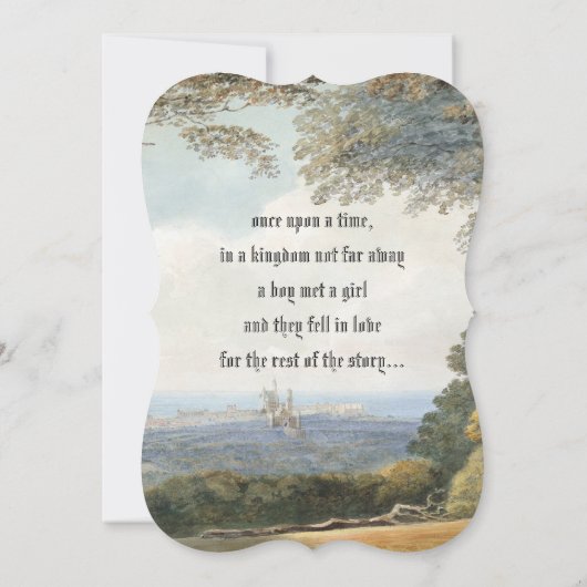  Sprookjeskasteel rustieke bos bruiloft Kaart (Achterkant)