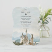  Sprookjeskasteel rustieke bos bruiloft Kaart (Staand voorkant)