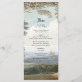 Sprookjeskasteel rustieke bos bruiloft Menu (Voorkant)