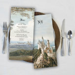 Sprookjeskasteel rustieke bos bruiloft Menu<br><div class="desc">Een prachtig sprookjeskasteel gelegen tussen een rustiek bos. Een uniek trouwontwerp dat gebruik maakt van waterverf illustraties van sprookjesachtige settings. Een "once upon a time" en "happily ever after" verhalenboek stijl bruiloft ontwerp ideaal voor een prins en prinses bruiloft thema. Elegante verhalenboekscripttypografie wordt gebruikt om een sprookjesgevoel te creëer. Een...</div>