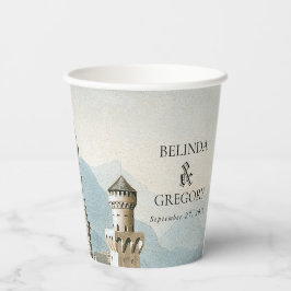  Sprookjeskasteel rustieke bos bruiloft Papieren Bekers