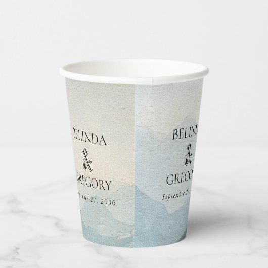 Sprookjeskasteel rustieke bos bruiloft Papieren Bekers (Rechts)