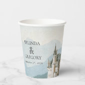 Sprookjeskasteel rustieke bos bruiloft Papieren Bekers (Voorkant)