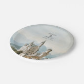  Sprookjeskasteel rustieke bos bruiloft Papieren Bordje (Gekanteld)