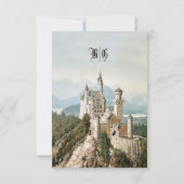  Sprookjeskasteel rustieke bos bruiloft RSVP Kaartje (Achterkant)