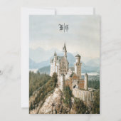 Sprookjeskasteel rustieke bos bruiloft Save The Date (Achterkant)