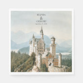 Sprookjeskasteel rustieke bos bruiloft Servet (Voorkant)