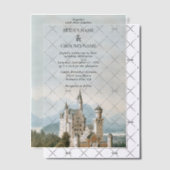  Sprookjeskasteel rustieke bos bruiloft Vellum Uitnodigingen (Offset (Uitnodiging))