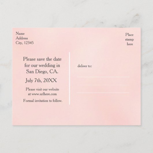 Sprookjeskasteel Storybook Save the Date Briefkaar Aankondigingskaart (Achterkant)