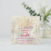 Sprookjeskasteel Sweet 16 Uitnodiging (Staand voorkant)