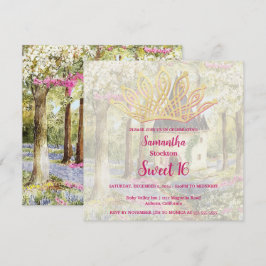 Sprookjeskasteel Sweet 16 Uitnodiging