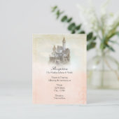 Sprookjeskasteel Trouwlocatie Roze Feeënverhaal Informatiekaartje (Staand voorkant)