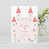 Sprookjeskasteel Uitnodiging (Staand voorkant)